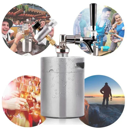 Mini Keg Pressurized Beer Keg System Stainless Steel