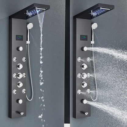 Led Shower Panel Tower System Rain Waterfall Shower