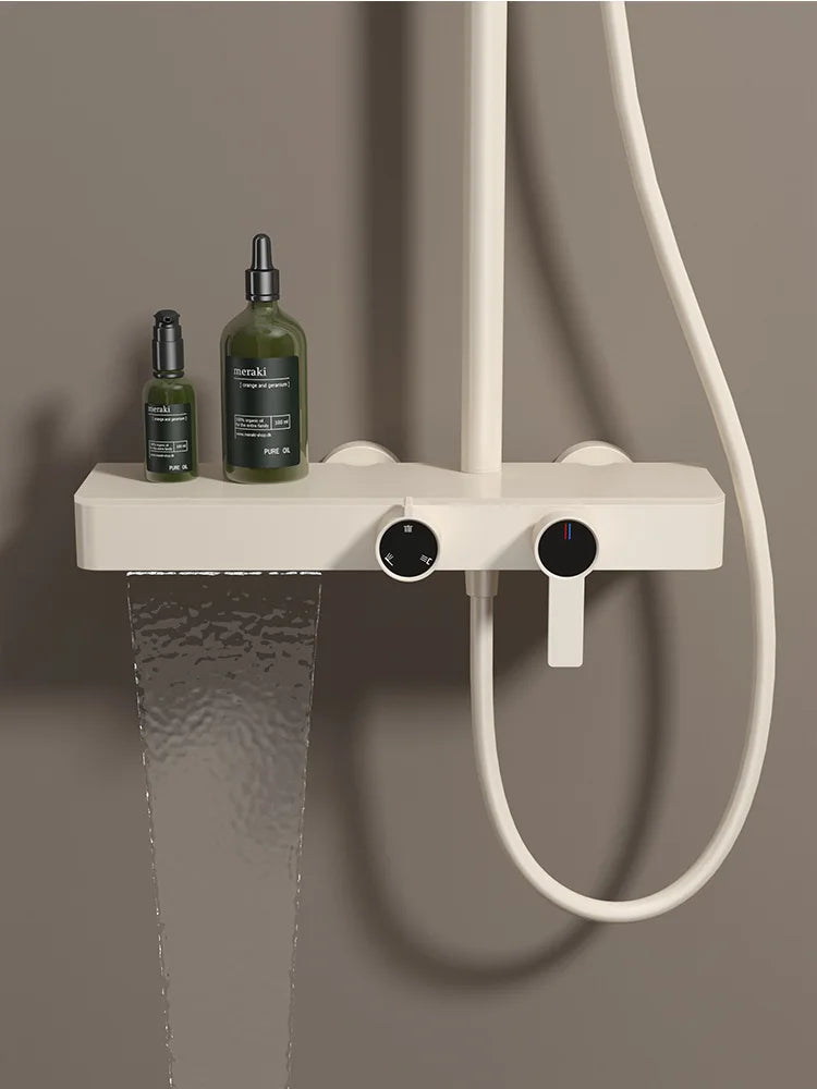 Brushed Gold Bathroom Shower Quality Brass Cold Bathroom
