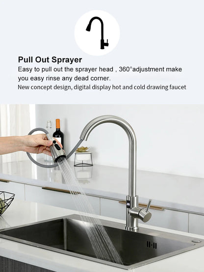 Smart Digital Touch On Faucets Stainless Steel Cold