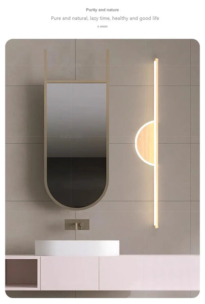Modern Led Wall Lamp Bathroom Mirror Line Sconce