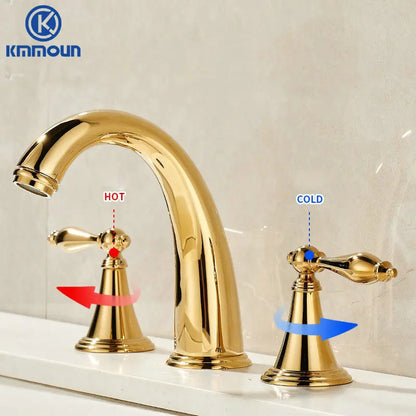 Deck Mounted Fixed Spout Bathroom Basin Faucet Hole