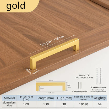 Square 500mm Extended Long Handle Wardrobe Door Handle