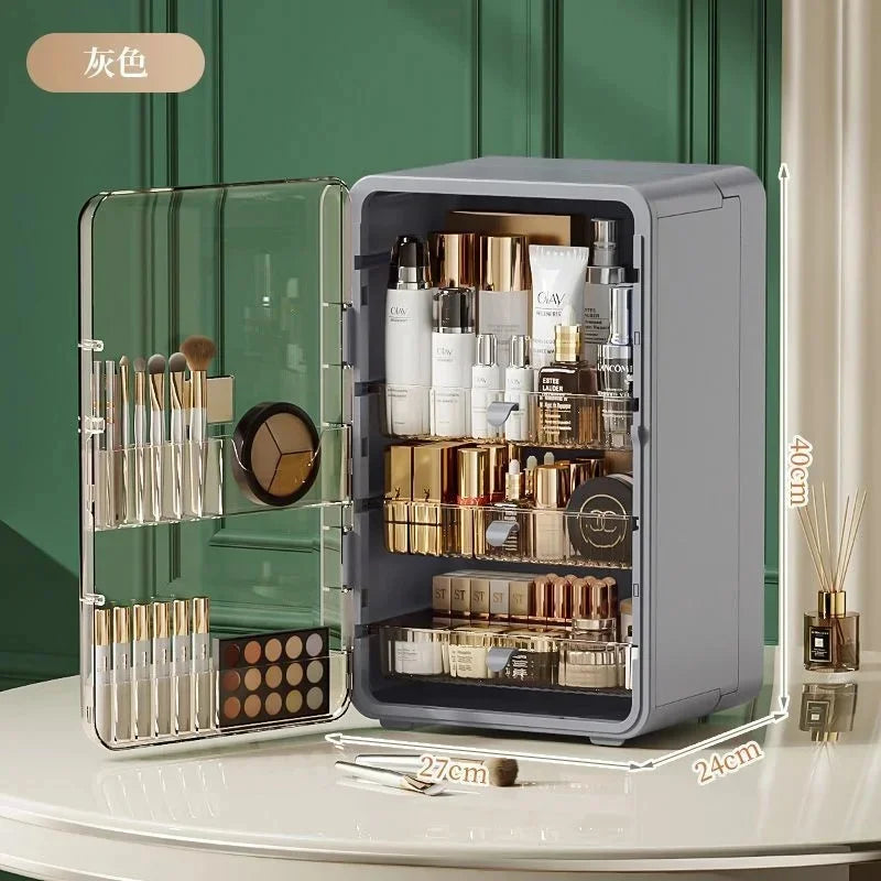 Large Clear Makeup Organizer Dustproof Design Cosmetic Storage