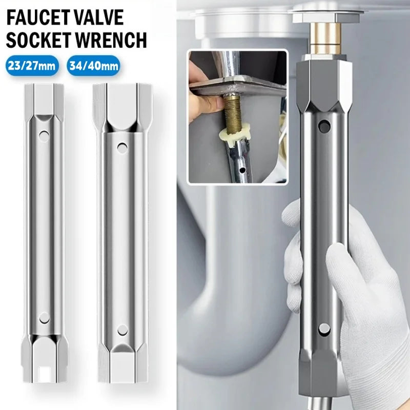 Sink Faucet Socket Wrench Repair Pipe Spanner 23-27mm/34-40mm