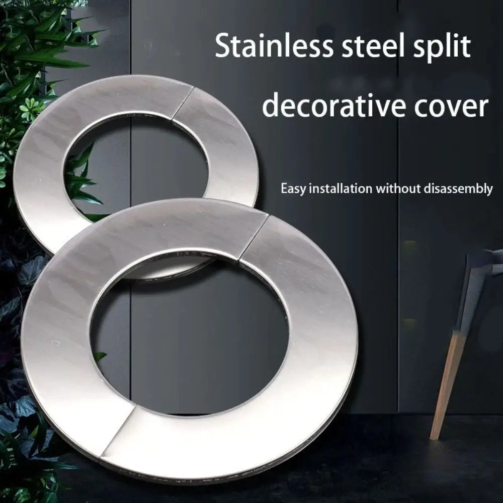 Useful Self-Adhesive Shower Faucet Cover Stainless Steel Silver