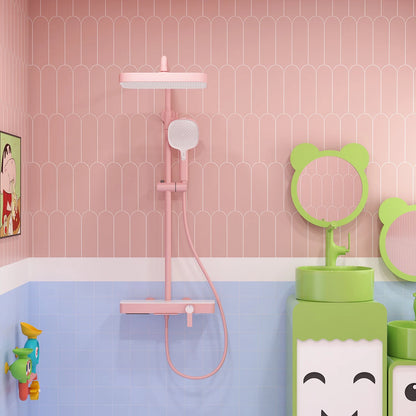 Pink Waterfall Piano Bathroom Shower 12 Inch Rainfall