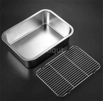 Deep Square Plate Basin Rack Pallet Stainless Steel