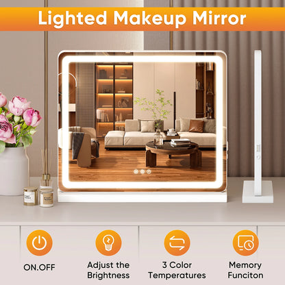 Mcq Rectangle Led Vanity Mirror Lights Usb Charging