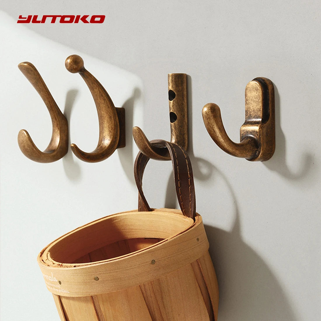 Yutoko Hook Moon Antique Wall Hanging Clothes Hook