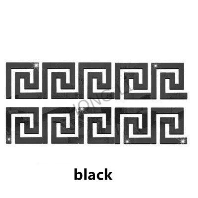 10x10cm Building Border Acrylic Wall Mirror Sticker Wall