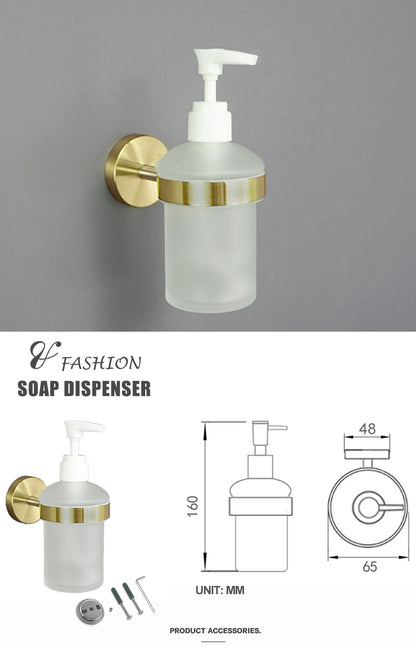 Brushed Gold Wall Mount Shelf Toilet Bath Hardware