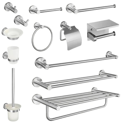 Brushed Nickel Bathroom Towel Bar Bath Robe Hook