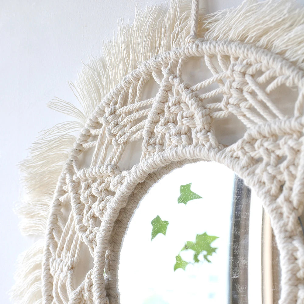 Wall Mirror Macrame Decorative Mirrors Boho Decor Wall