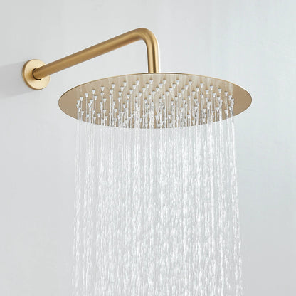 Gold Brushed Shower Faucets 2/3 Way Concealed Shower