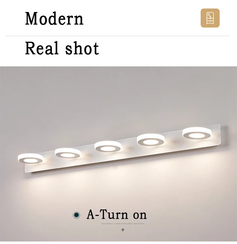 Led Bathroom Mirror Wall Lamp Vanity Light Waterproof