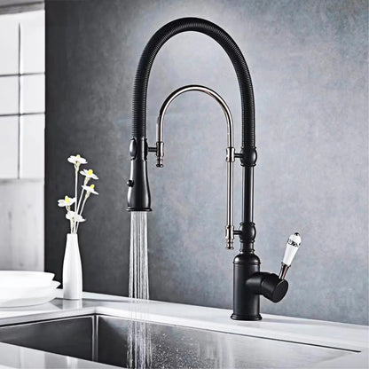 Aitana Luxury Golden Brass Faucet Retro Design Handle