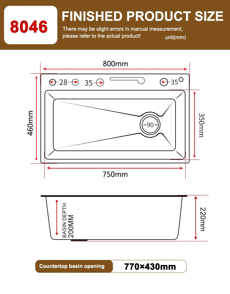 Waterfall Sink Stainless Steel Multi-Function Large Slot