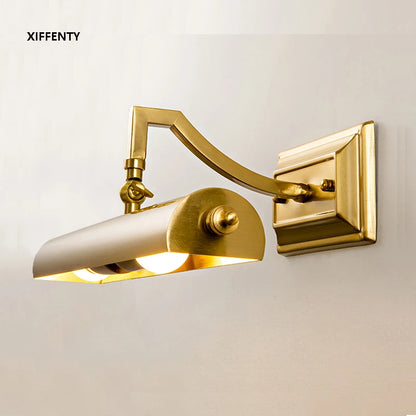 Wall Picture Lamp Led Gold Mirror Headlight Retro