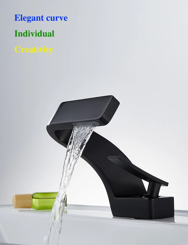 Tolm Basin Faucet Modern Bathroom Mixer Tap Orange