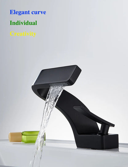 Tolm Basin Faucet Modern Bathroom Mixer Tap Orange