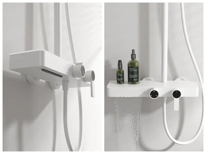 Orange Piano Bathroom Shower Waterfall Bathroom Mixer Faucets