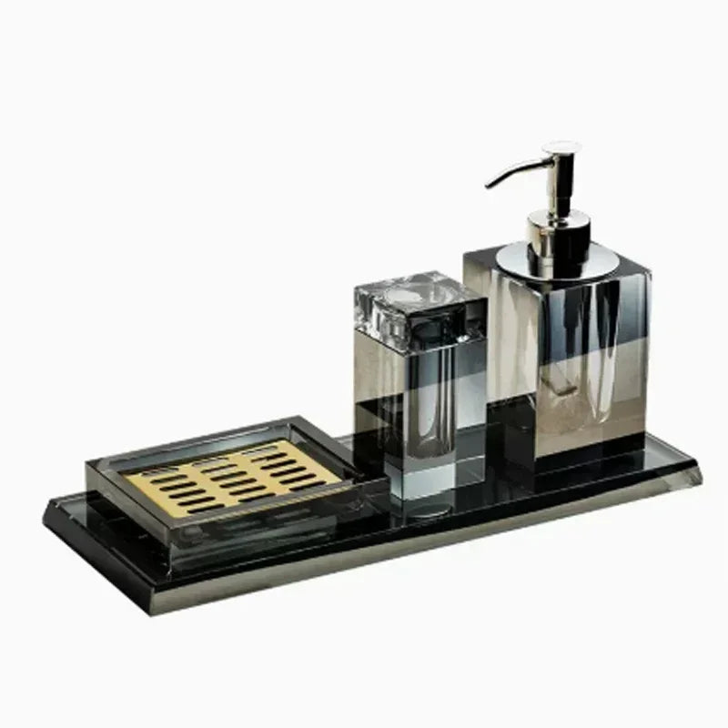 Light Luxury Crystal Glass Bathroom High End Shampoo