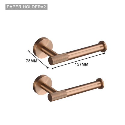 Brushed Rose Gold Toilet Brush Holder Toilet Paper