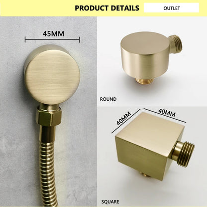 Slide Bar Hand Shower Brushed Matt Gold Functions