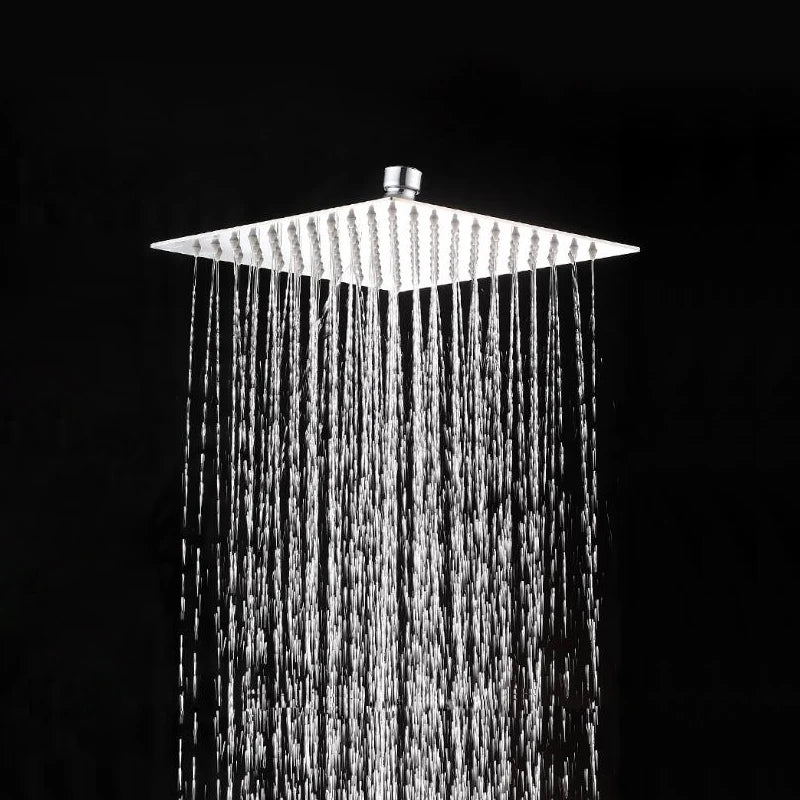 Becola 16inch 40cmx40cm Square Stainless Steel Ultra-Thin Shower