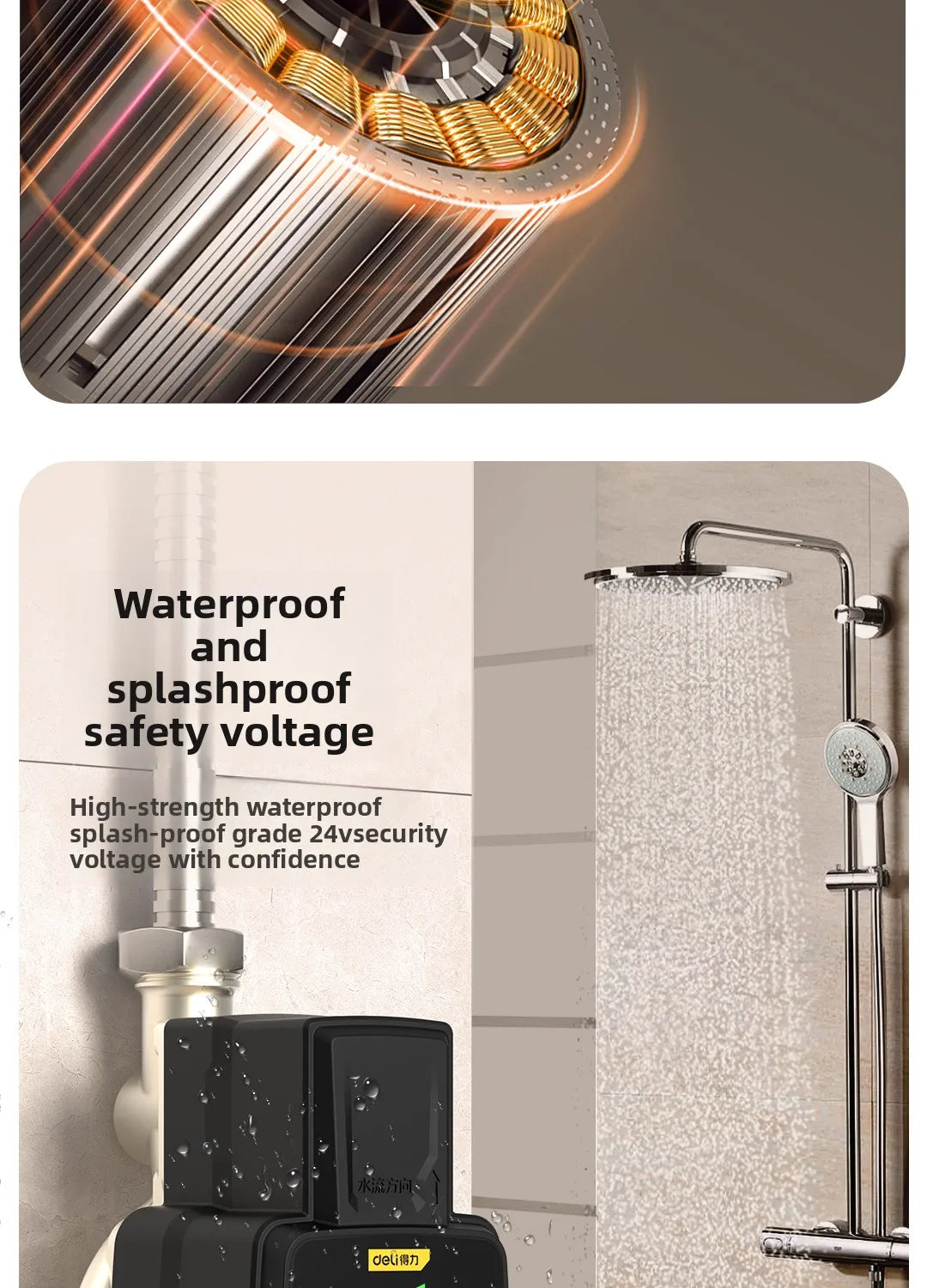Deli High Power Permanent Magnet Booster Pump Tap
