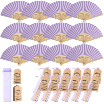 30-120pcs Wedding Hand Fans Folding Fans Guest Paper