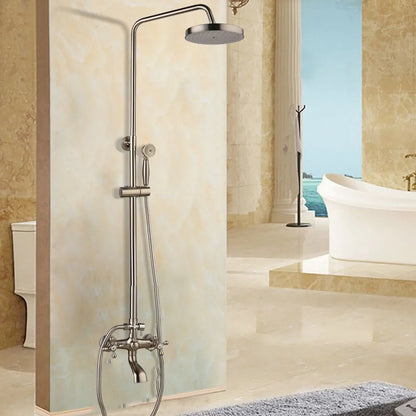 Kemaidi Shower Faucets Nickel Brushed Adjustable Rain Shower