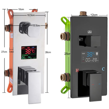 Digital Wall Mounted Shower Mixer Valve 2/3 Way