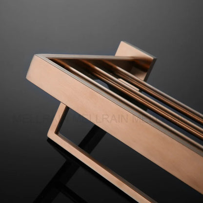 Brushed Rose Gold Towel Rack Robe Hook Bathroom
