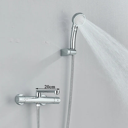 Thermostatic Shower Faucet Bathroom Black Mixertap Thermostat