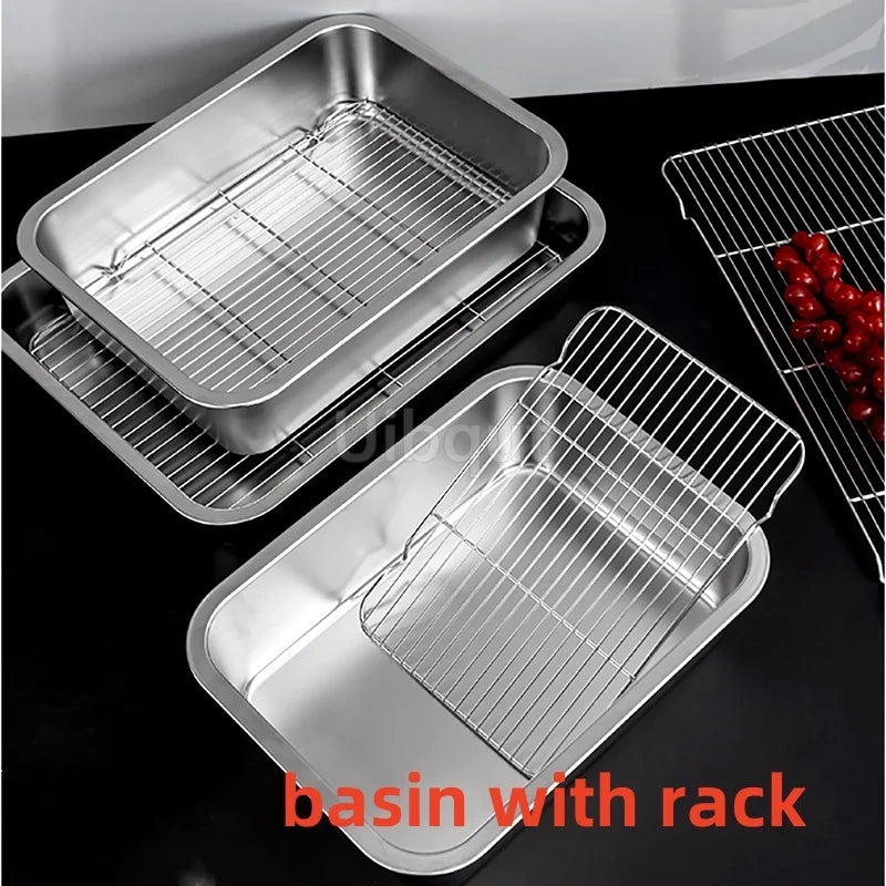 Deep Square Plate Basin Rack Pallet Stainless Steel