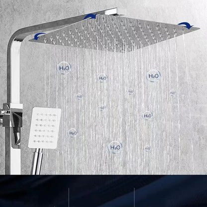 Sinlaku Rainfall Bathroom Shower Faucet Rack Shelf Bathtub