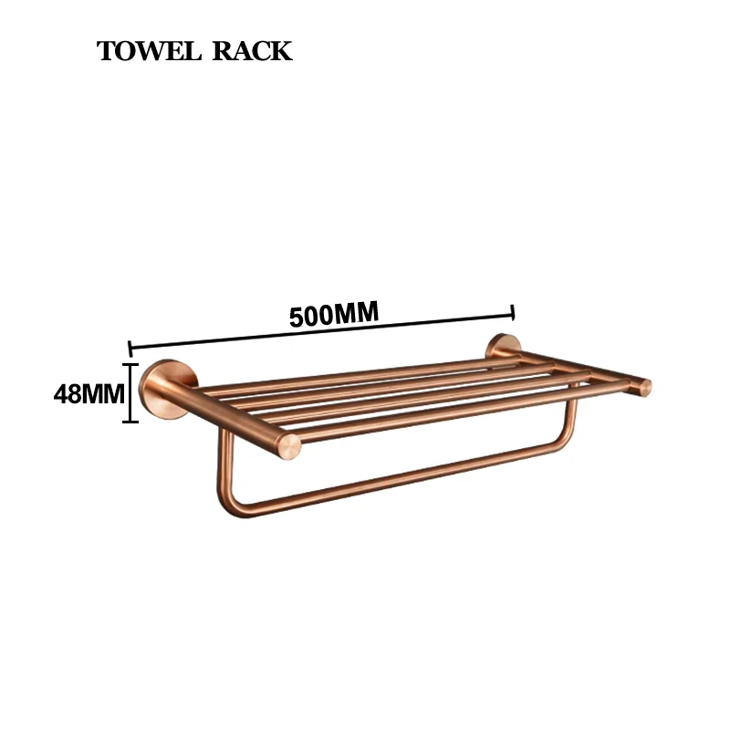 High Quality Brushed Rose Gold Bathroom Pendant Towel
