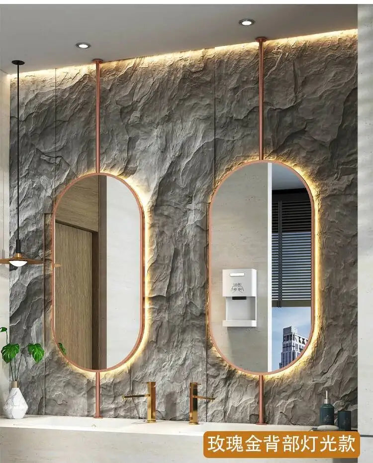 Size60x90cm Ceiling Oval Hanging Mirror Modern Simple Decoration