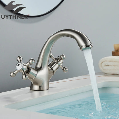 Gold/Antique Brass Bathroom Basin Sink Faucet Mixer Tap