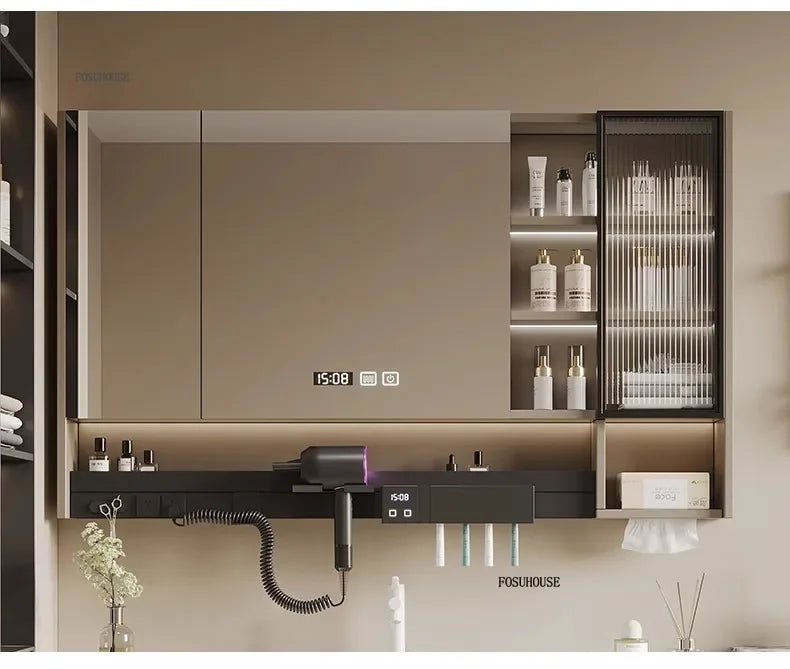 Smart Bathroom Mirror Storage Cabinet Light Bathroom Mirror