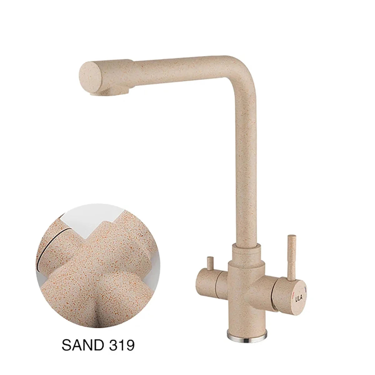 Ula Filtered Faucet Gold Purifier Faucet Dual Sprayer