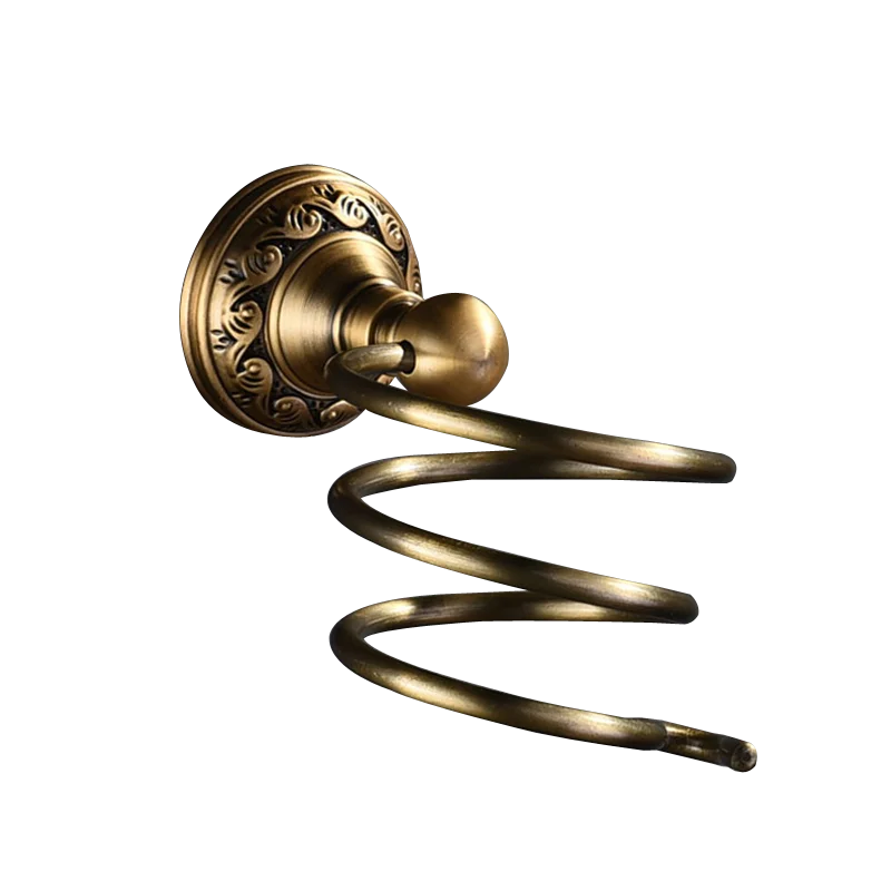 Antique Brass Aluminium Bathroom Robe Hook Paper Holder
