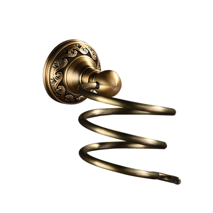 Antique Brass Aluminium Bathroom Robe Hook Paper Holder