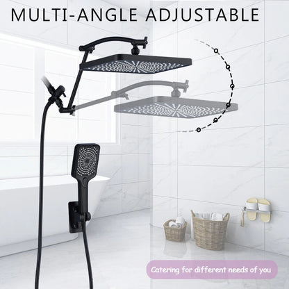 Large Panel Rectangle Rain Shower Head Handheld Spray