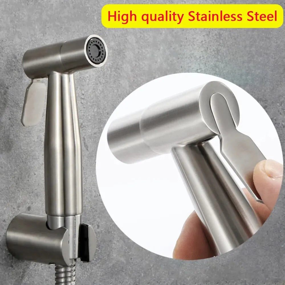 4pc/Set Bidet Toilet Sprayer Bidet Shower Faucet Stainless