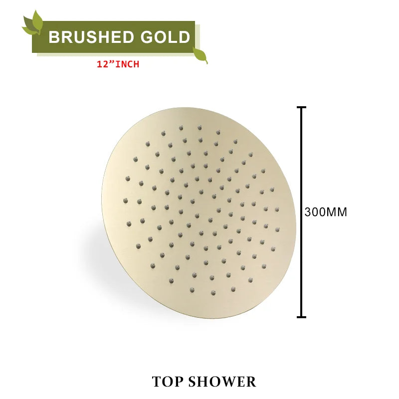 Round Stainless Steel Slim 8/10/12 Inch Large Rain