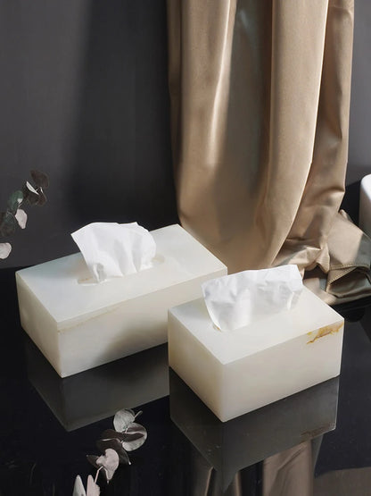 White Onyx Natural Marble Bathroom Luxury Soap Dispenser