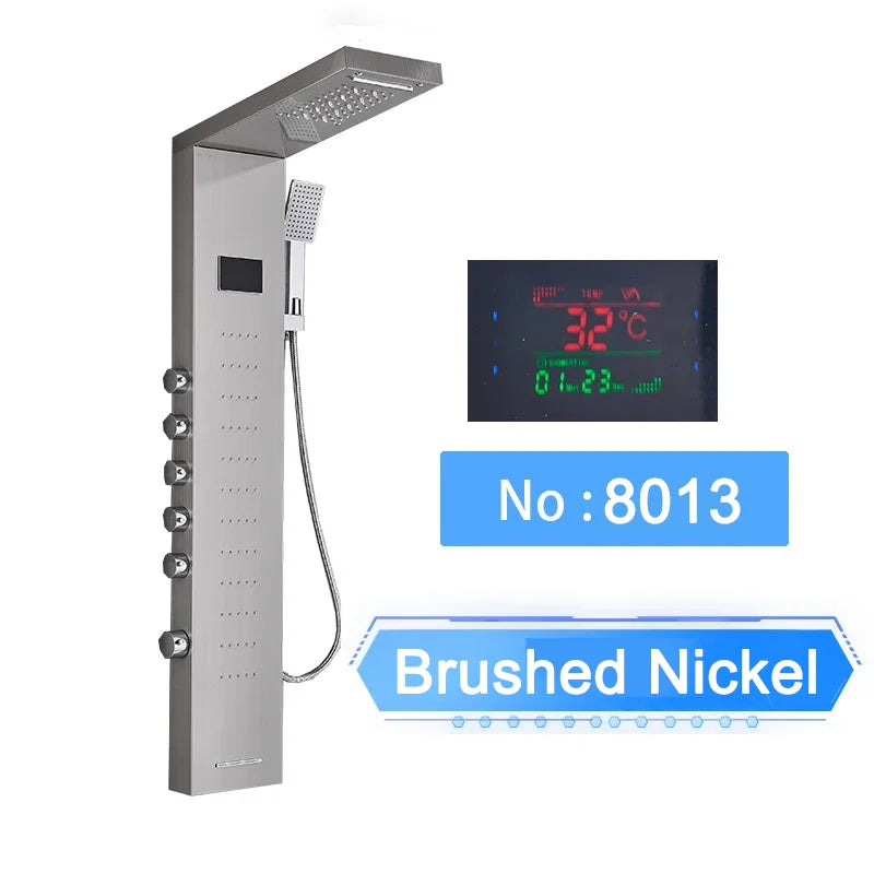 Shinesia Led Shower Panel Waterfall Rain Digital Display